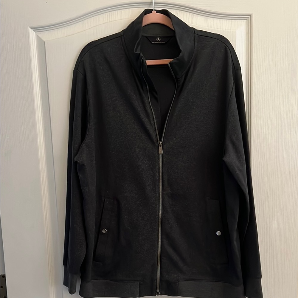 Hart Schaffner Marx Black zip jacket size XL